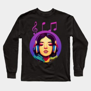 She's floating on the music Long Sleeve T-Shirt